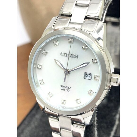 Citizen Women's Watch EU6070-51Y Quartz White Mother of Pearl Dial 28mm - Picture 13 of 14